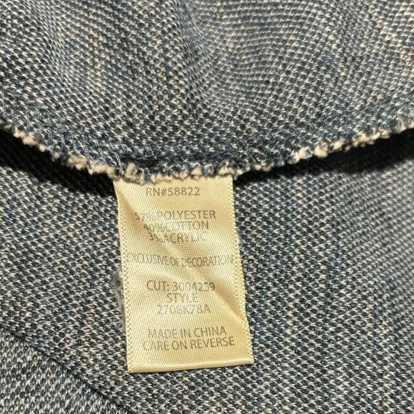 Max Studio XS Sleeveless Tweed Tank Top Blue & White - Picture 7 of 9